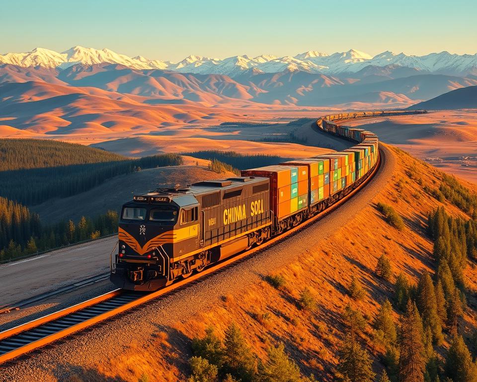 China to Europe freight train